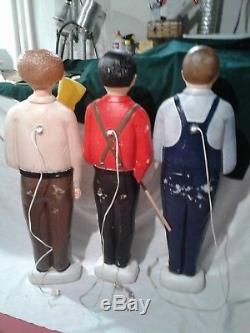 3 Stooges Blow Mold Larry Curly And Moe Yard Decoration Lighted