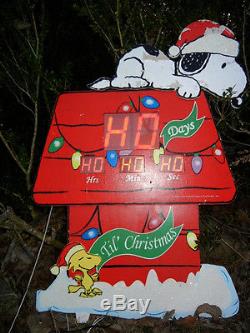Animated Countdown To Christmas Snoopy Woodstock House Indoor Outdoor Display