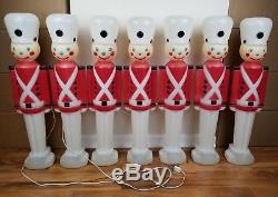 Lot Of 7 Vintage Empire Toy Soldiers Lighted Blow Mold Christmas Decorations 31