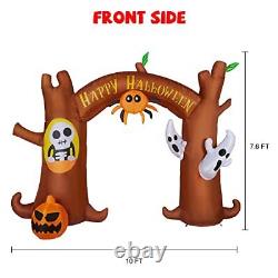 10.5 FT Length Halloween Inflatables, Halloween Decororation Scary Tree Archway