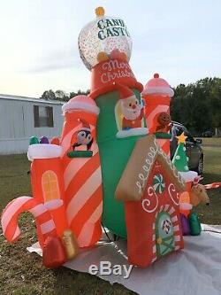 10.5 Ft SANTA'S CANDY CASTLE Christmas Airblown Inflatable