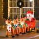 10.5 Ft Long Light Up Led Santa Claus Sleigh Christmas Inflatable Decoration