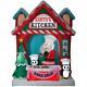 10 Ft Gemmy Airblown Inflatable Santa's Kitchen Bake Sale W Penguin Lighted Yard