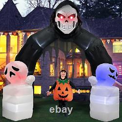 10 FT Giant Halloween Inflatable Archway Outdoor Decorations- Red Eye Grim Reape