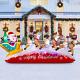 10 Ft Wide Christmas Blowups Decoration Outdoor Lighted Inflatable Santa Claus D