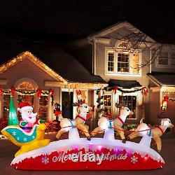 10 FT Wide Christmas Blowups Decoration Outdoor Lighted Inflatable Santa Claus D