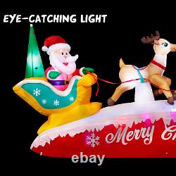 10 FT Wide Christmas Blowups Decoration Outdoor Lighted Inflatable Santa Claus D
