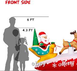 10 FT Wide Christmas Blowups Decoration Outdoor Lighted Inflatable Santa Claus D