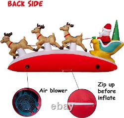 10 FT Wide Christmas Blowups Decoration Outdoor Lighted Inflatable Santa Claus D