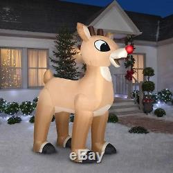 10 Ft COLOSSAL RUDOLPH RED NOSED REINDEER Airblown Lighted Yard Inflatable