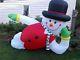 10 Ft Inflatable Lounging Snowman Christmas Lawn Decoration Nib