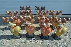 (10) General Foam Plastics Christmas Reindeer Blow Molds