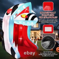10FT Halloween Inflatable Snake Head Archway with LEDs Spooky Outdoor Decoration