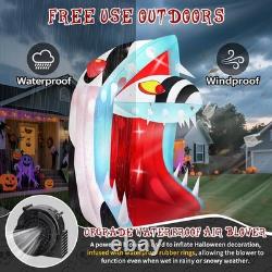 10FT Halloween Inflatable Snake Head Archway with LEDs Spooky Outdoor Decoration