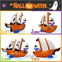 10FT Length Halloween Pirate Ship Inflatable with Pirate, Halloween Decorations 10FT Length Halloween Pirate Ship Inflatable with Pirate, Halloween Decorations