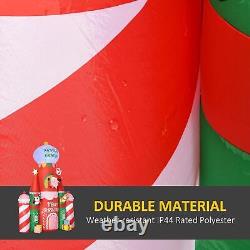 10Ft Christmas Inflatables Candy Castle, Blow up with LED Lights Indoor/Outdoor