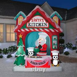 10ft Airblown Santa's Vintage Kitchen Scene Giant Christmas Inflatable