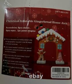 10ft Christmas Inflatable Gingerbread House Archway Cookie House Candycane Decor 10ft Christmas Inflatable Gingerbread House Archway Cookie House Candycane Decor
