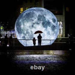 10ft Inflatable Moon Ball With LED Lights Planet Balloon For Event Party Hanging