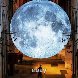 10ft Inflatable Moon Ball With LED Lights Planet Balloon For Event Party Hanging