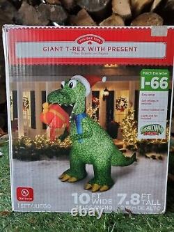10ft T-Rex Dinosaur Christmas Inflatable NEW Present Holiday Airblown Giant Huge