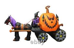 11 FT Halloween Inflatable Blow up Decoration Grim Reaper Pumpkin Carriage Horse