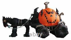 11 FT Halloween Inflatable Blow up Decoration Grim Reaper Pumpkin Carriage Horse