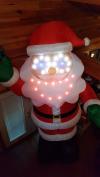 11 Ft Lightsync Singing Santa Prototype Airblown Yard Inflatable Mouth Moves