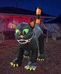 11 Foot Animated Halloween Air Blown Inflatable Yard Decoration Black Cat Decor