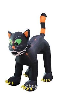 11 Foot Animated Halloween Air Blown Inflatable Yard Decoration Black Cat Decor