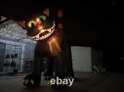 11 Foot Animated Halloween Air Blown Inflatable Yard Decoration Black Cat Decor