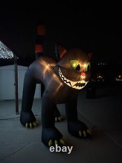 11 Foot Animated Halloween Air Blown Inflatable Yard Decoration Black Cat Decor