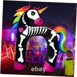 11 Ft Giant Halloween Inflatables Unicorn Arch 11FT Skeleton Unicorn Arch