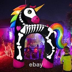11 Ft Giant Halloween Inflatables Unicorn Arch 11FT Skeleton Unicorn Arch
