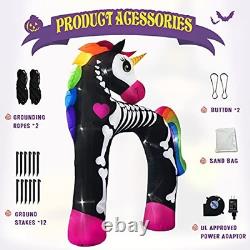 11 Ft Giant Halloween Inflatables Unicorn Arch 11FT Skeleton Unicorn Arch
