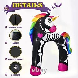 11 Ft Giant Halloween Inflatables Unicorn Arch 11FT Skeleton Unicorn Arch
