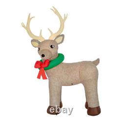 11 Ft. Giant-Sized LED Fuzzy Reindeer Christmas Airblown Inflatable