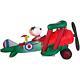 12' Airblown Inflatable Animated Christmas Snoopy Woodstock Airplane