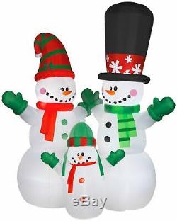 12' Airblown Snowman and Family Scene Christmas Inflatable