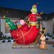 12' Colossal Grinch And Max On Sleigh Christmas Airblown Inflatable Pre-order