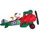 12' Christmas Snoopy Airplane Lighted Airblown Inflatable Propeller Spins