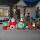 12 Ft Christmas Train With Santa & Friends Air Blown Inflatable Lighted Yard Decor