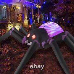 12 FT Long Halloween Inflatables Giant Purple Spider Inflatable Outdoor Hallowee