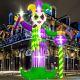 12 Ft Mardi Gras Inflatable Decoration, Large Jester Inflatables With Mask Holdi