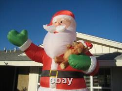 12 FT Tall GIANT SANTA Teddy Bear AIR BLOWN INFLATABLE Gemmy Holiday Living 2010