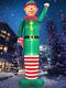 12 Foot Giant Christmas Inflatable Elf, Christmas Decoration Outdoor Blow Up Elf