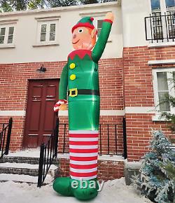 12 Foot Giant Christmas Inflatable Elf, Christmas Decoration Outdoor Blow up Elf