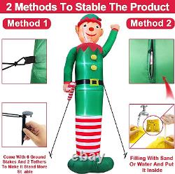 12 Foot Giant Christmas Inflatable Elf, Christmas Decoration Outdoor Blow up Elf