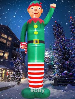 12 Foot Giant Christmas Inflatable Elf, Christmas Decoration Outdoor Blow up Elf