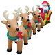 12 Foot Long Christmas Inflatable Santa Claus Reindeer Sleigh Yard Decoration